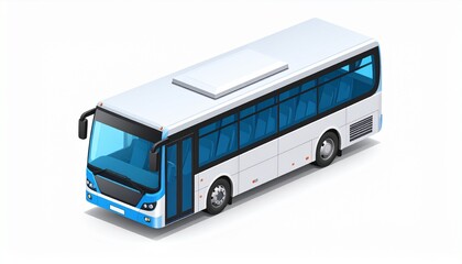 isometric illustration of a modern city bus