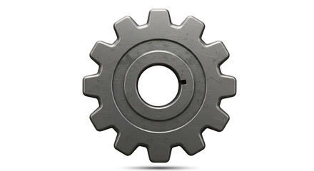 Gear Cogwheel Machine Part HighRes Image on white background