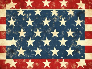 Distressed American Flag Design Grunge Texture Red White Blue