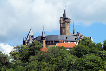 Schloss Wernigerode, Stadt, Baum, Natur, Himmel, Sommer