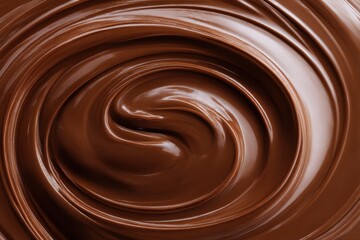 Naklejka premium Chocolate swirl background. Clean, detailed melted choco mass. 