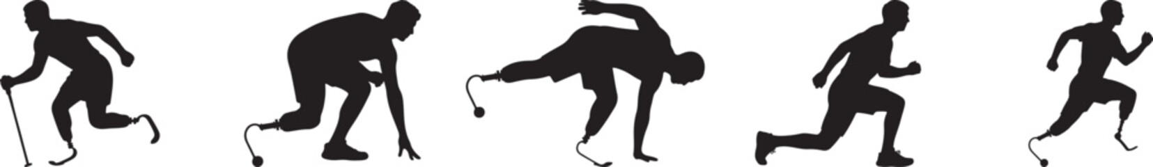 Amputee athletes demonstrate strength agility determination perseverance sports running athleticism