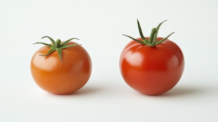 Fresh single tomato and tomato Sauce isolated on white background