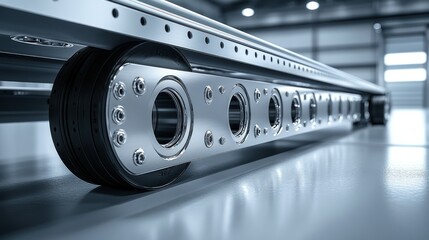 Industrial Conveyor System Close-up