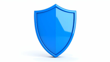 Stylized blue shield rendered on white background evoking security measures