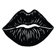 Lipstick Kiss Print Illustration Art