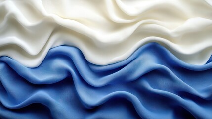 Obraz premium White and Blue Fabric Drape