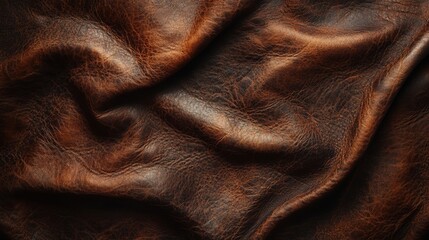 Detailed Aged Leather Surface Background Emphasizing Natural Textures and Color Variations for Use in Various Design Projects