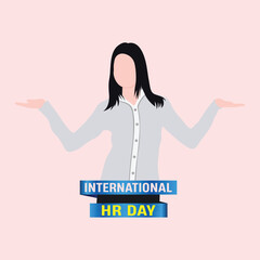 Happy International HR Day with businesswomen vector.