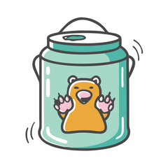 bear proof food canister icon, bear proof food canister vector illustration-simple illustration of bear proof food canister, perfect for bear proof food canister logos and icons