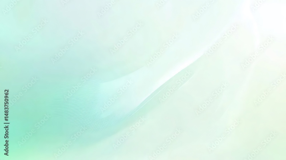 Poster 水色と白の抽象的な背景 グラデーション効果とソフトな波模様 テクスチャードな壁紙デザイン