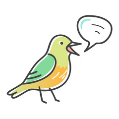 bird call guide icon, bird call guide vector illustration-simple illustration of bird call guide, perfect for bird call guide logos and icons