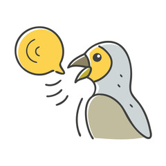 bird call guide icon, bird call guide vector illustration-simple illustration of bird call guide, perfect for bird call guide logos and icons
