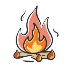 campfire icon, campfire vector illustration-simple illustration of campfire, perfect for campfire logos and icons