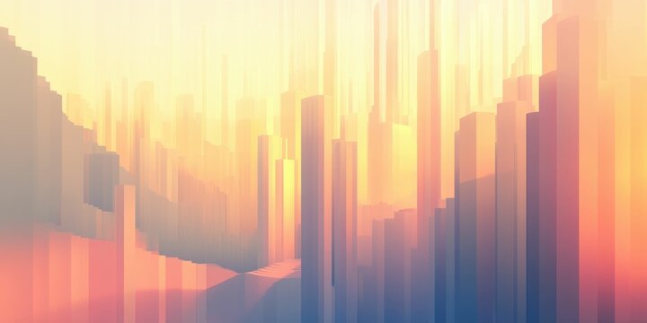 abstract background with abstract building forms, light beige and gray tones, minimalist and architectural style