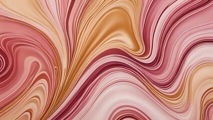 Obraz premium Elegant liquid background in dusty rose and pale gold, silky warmth with a luxurious liquid flow