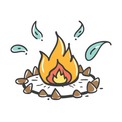 campground fire pit icon, campground fire pit vector illustration-simple illustration of campground fire pit, perfect for campground fire pit logos and icons