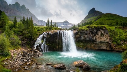Obraz premium waterfall in the mountains