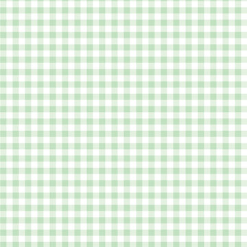 Light green and white gingham seamless pattern with soft checkered texture for textile, spring projects, and background design