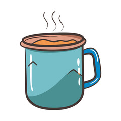 camping mug icon, camping mug vector illustration-simple illustration of camping mug, perfect for camping mug logos and icons