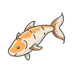 carp fish icon, carp fish vector illustration-simple illustration of carp fish, perfect for carp fish logos and icons