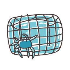 crab trap icon, crab trap vector illustration-simple illustration of crab trap, perfect for crab trap logos and icons