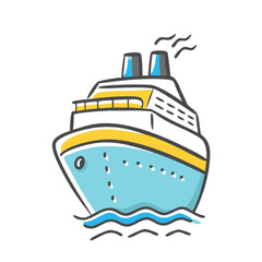 Obraz premium cruise ship icon, cruise ship vector illustration-simple illustration of cruise ship, perfect for cruise ship logos and icons