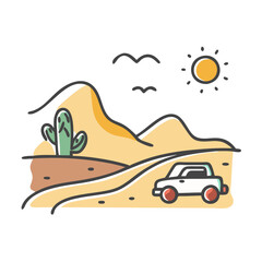 desert safari icon, desert safari vector illustration-simple illustration of desert safari, perfect for desert safari logos and icons