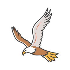 Obraz premium eagle flying overhead icon, eagle flying overhead vector illustration-simple illustration of eagle flying overhead, perfect for eagle flying overhead logos and icons