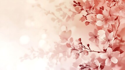Fototapeta premium Delicate pink blossoms, soft light (14)