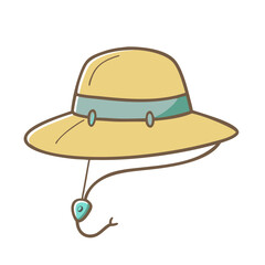 fishing hat icon, fishing hat vector illustration-simple illustration of fishing hat, perfect for fishing hat logos and icons
