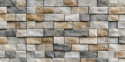 Variation of stone bricks in a wall pattern