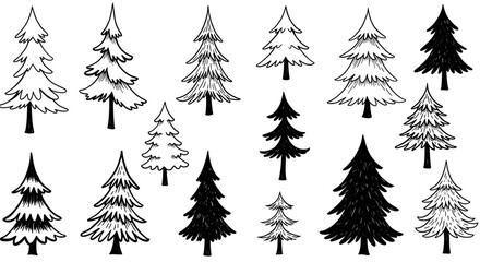 Obraz premium Evergreen Sketches AI Generated