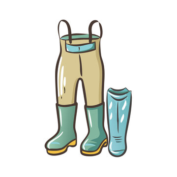 fishing waders icon, fishing waders vector illustration-simple illustration of fishing waders, perfect for fishing waders logos and icons