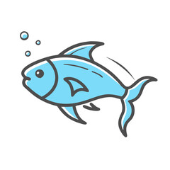 fish silhouette icon, fish silhouette vector illustration-simple illustration of fish silhouette, perfect for fish silhouette logos and icons
