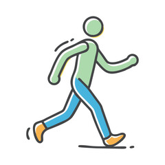 fitness walking icon, fitness walking vector illustration-simple illustration of fitness walking, perfect for fitness walking logos and icons