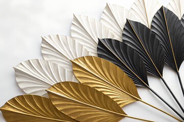 Elegant Metallic Leaf Arrangement