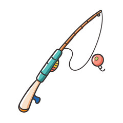 fly fishing rod icon, fly fishing rod vector illustration-simple illustration of fly fishing rod, perfect for fly fishing rod logos and icons
