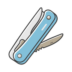 folding knife icon, folding knife vector illustration-simple illustration of folding knife, perfect for folding knife logos and icons
