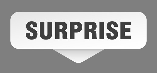 surprise sticker. surprise sign isolated on gray background