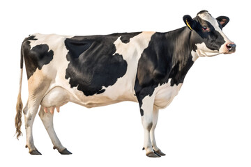 Black and White Dairy Cow Portrait