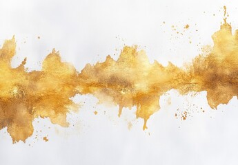 Abstract gold watercolor wash