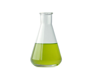Green Liquid in Erlenmeyer Flask Chemistry Experiment