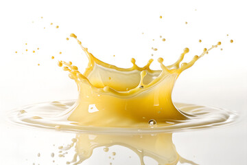 Obraz premium Splash of Creamy Yellow Liquid