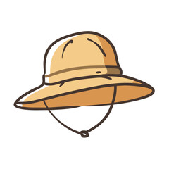 hiking hat icon, hiking hat vector illustration-simple illustration of hiking hat, perfect for hiking hat logos and icons