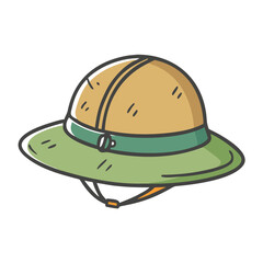 hiking hat icon, hiking hat vector illustration-simple illustration of hiking hat, perfect for hiking hat logos and icons