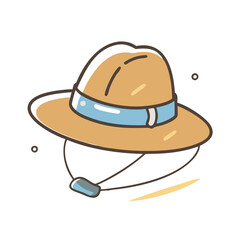 hiking hat icon, hiking hat vector illustration-simple illustration of hiking hat, perfect for hiking hat logos and icons