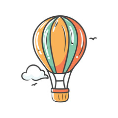 Fototapeta premium hot air balloon icon, hot air balloon vector illustration-simple illustration of hot air balloon, perfect for hot air balloon logos and icons