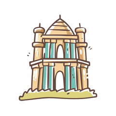 historic landmark icon, historic landmark vector illustration-simple illustration of historic landmark, perfect for historic landmark logos and icons