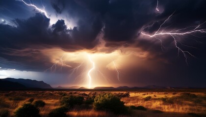 Obraz premium lightening and thunder bolt glow and sparkle effect